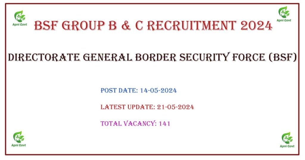 BSF Group B & C Recruitment 2024