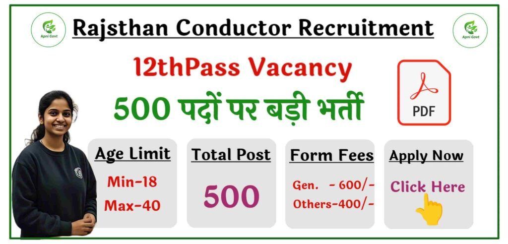 Rajasthan conductor recruitment 2025