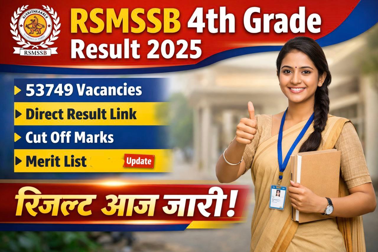 RSMSSB 4th Grade Result 2025